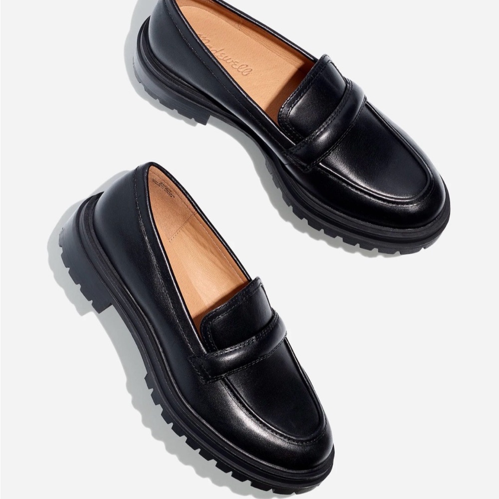 Madewell Black Leather Loafers